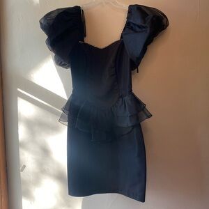 Vintage 1980s puff sleeve cocktail dress size 9